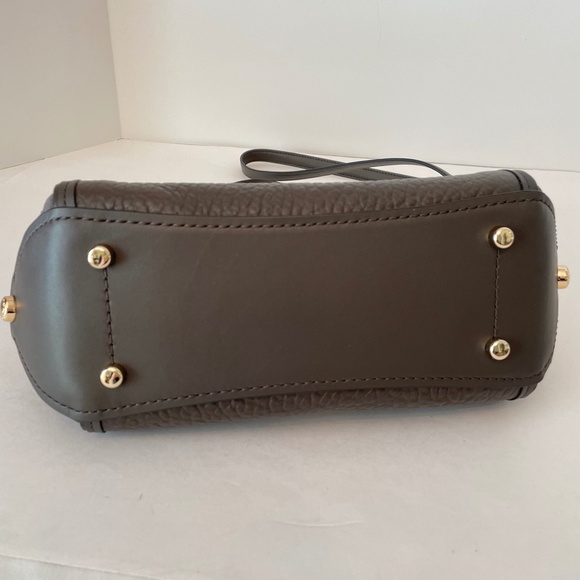 Coach Drifter Top Handle Leather Suede Chestnut Gray 38388 Shoulder Bag - Picture 5 of 16